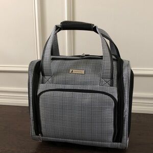 London Fog houndstooth Black and white carry on Bag